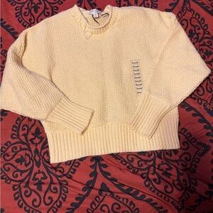 Poof Cuddly Cozy Chic Cream Sweater